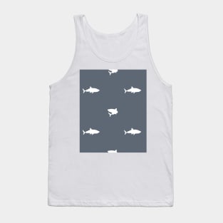 Shark from the ocean seamless vector pattern Tank Top